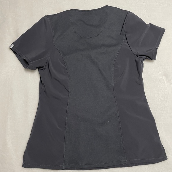 Infinity Scrub top: Dark Gray Women's Short Sleeve shirt - Picture 3 of 6
